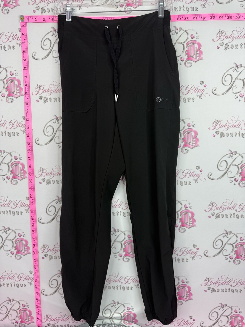 White cross scrubs pants jogger  Drawstring Track Joggers